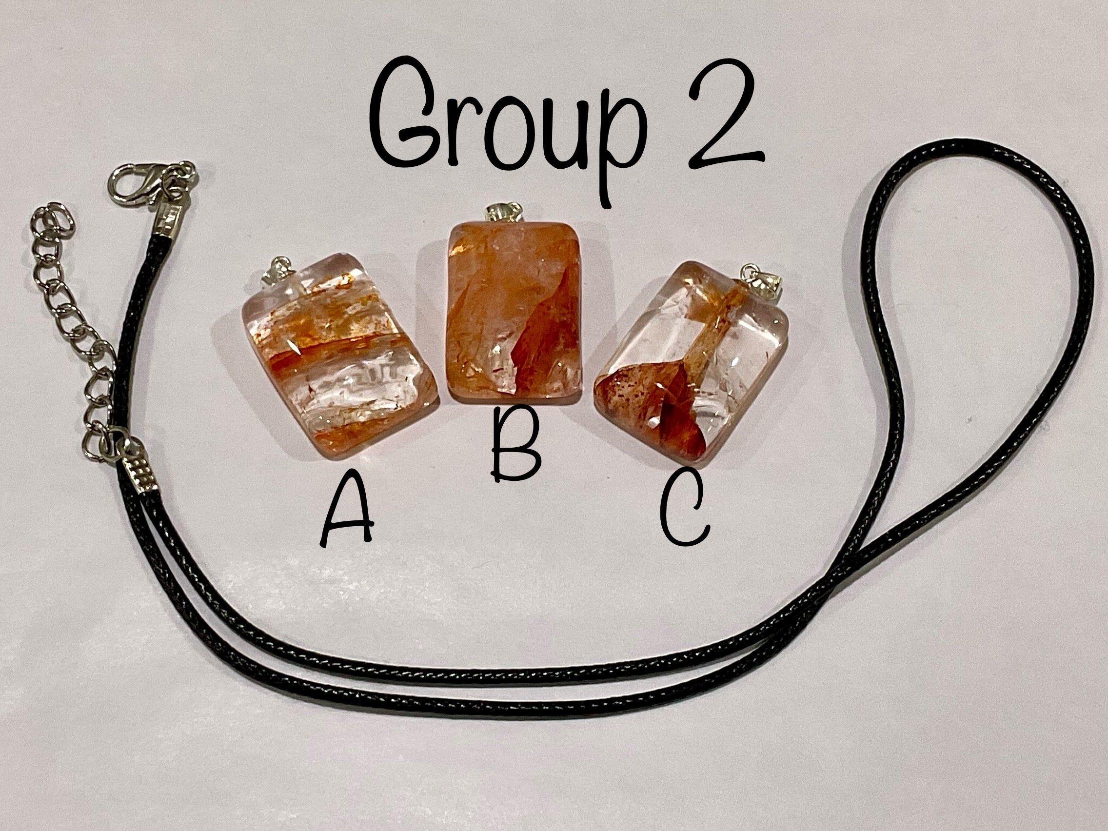 Fire Quartz Pillow Cabochon Pendant 2C