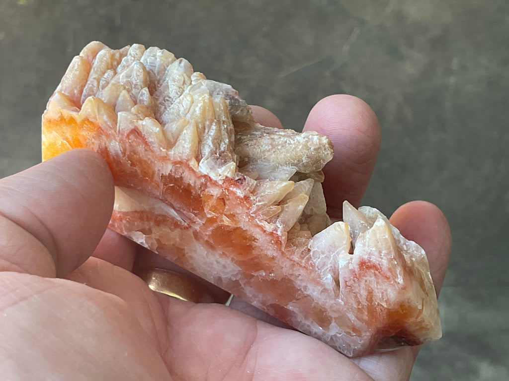 110g Orange Dog Tooth Calcite Generator 3A