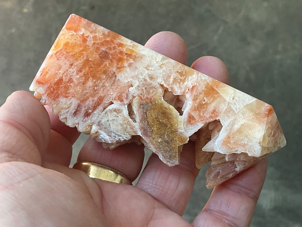 110g Orange Dog Tooth Calcite Generator 3A