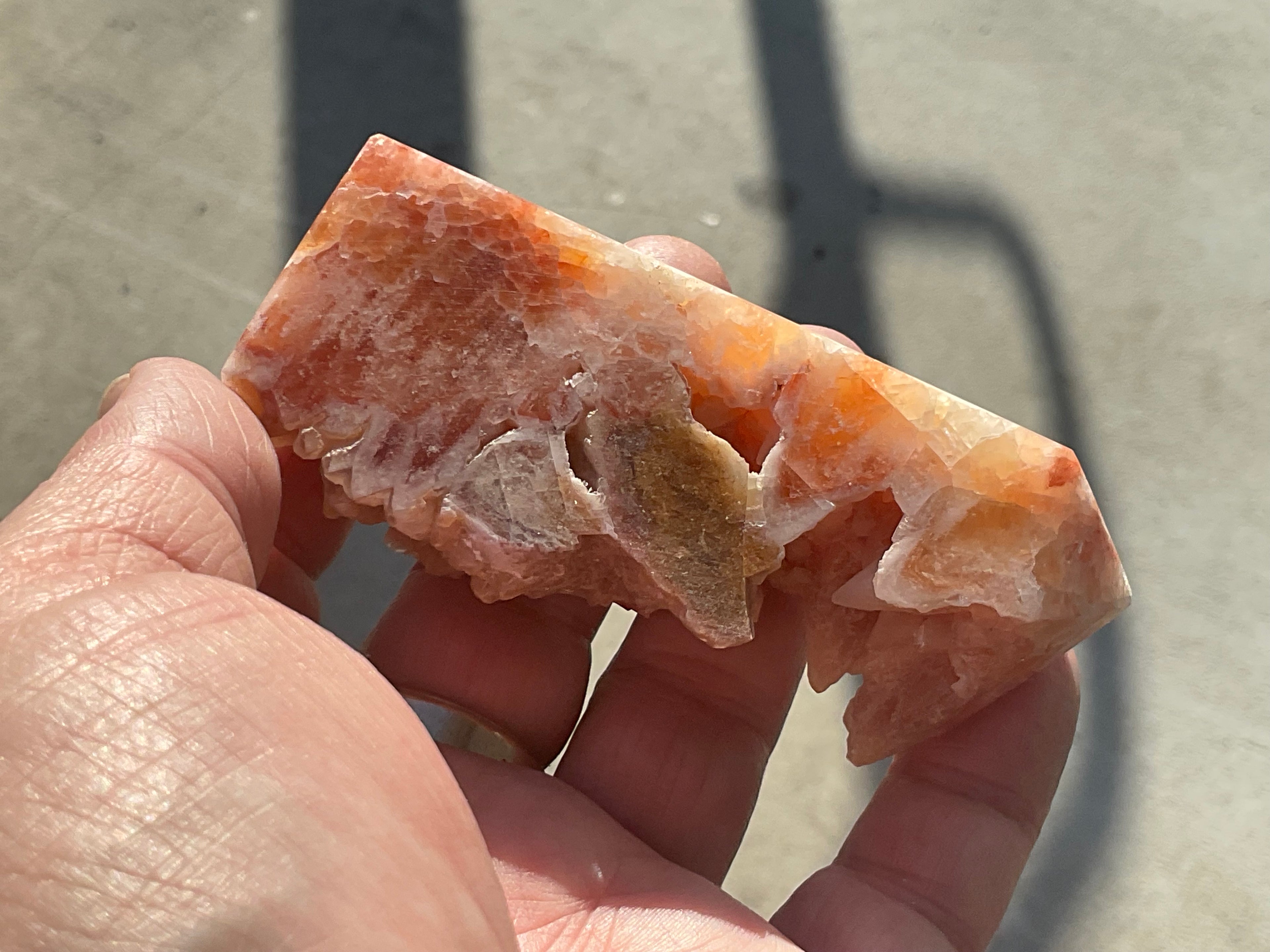 110g Orange Dog Tooth Calcite Generator 3A