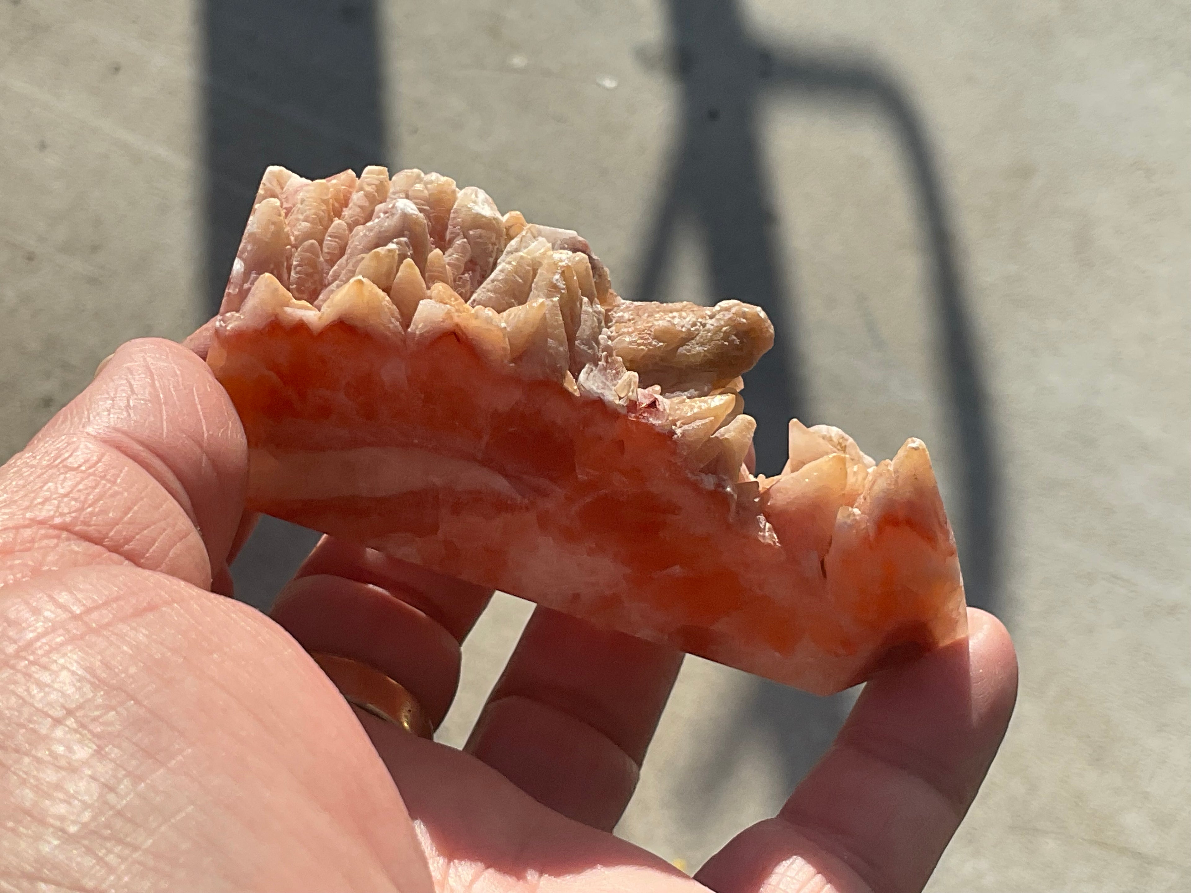 110g Orange Dog Tooth Calcite Generator 3A