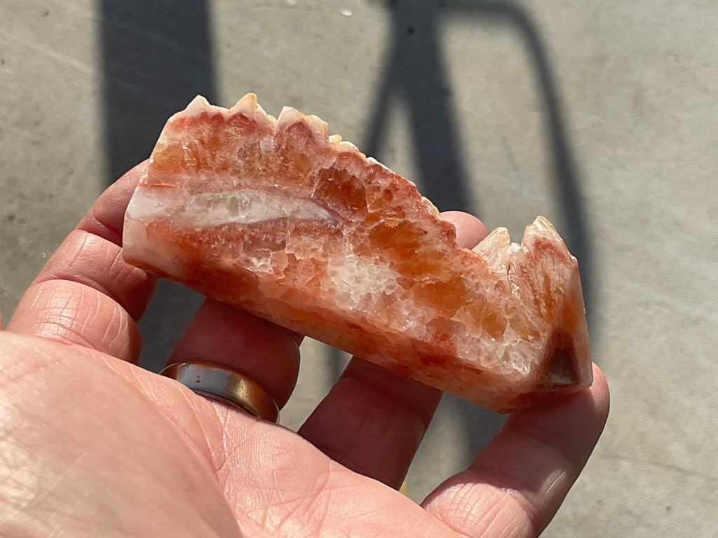 110g Orange Dog Tooth Calcite Generator 3A