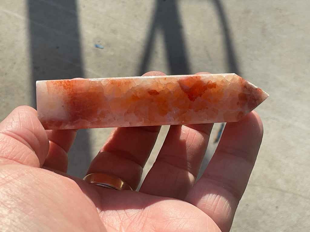 110g Orange Dog Tooth Calcite Generator 3A
