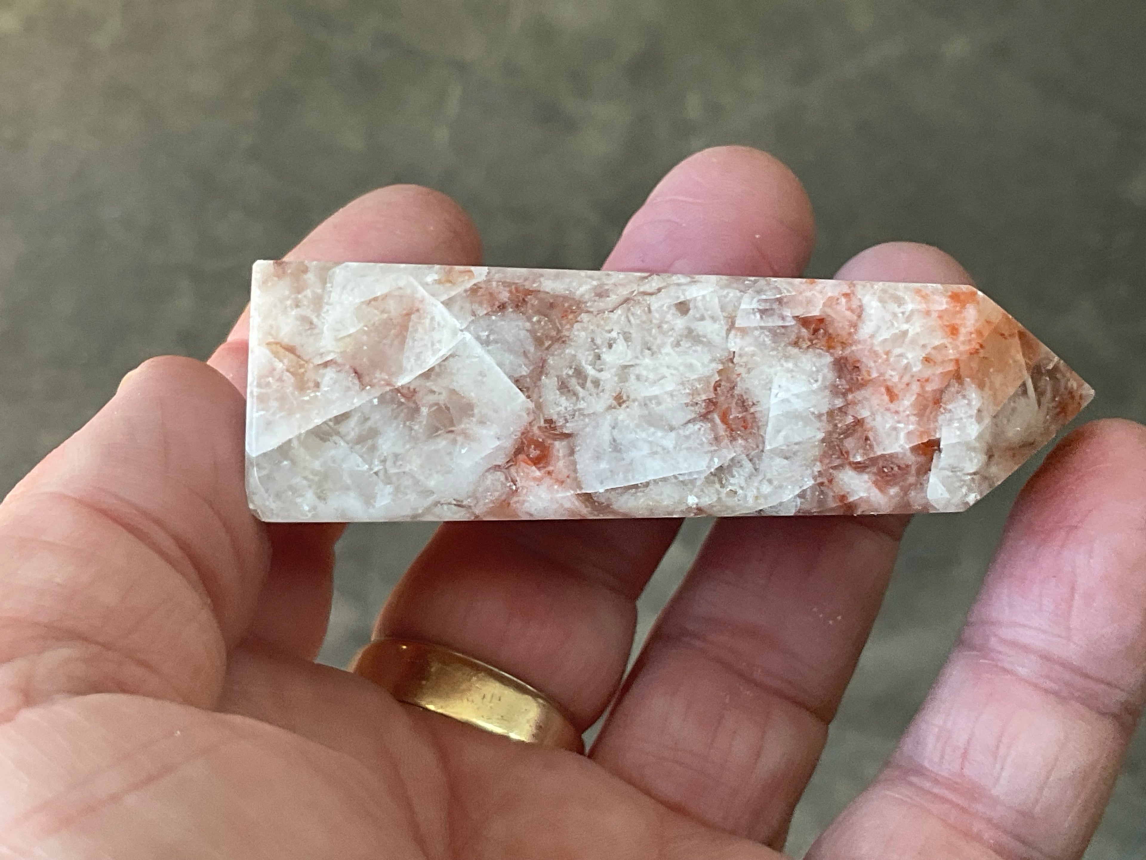 120g Orange Dog Tooth Calcite Generator 3B