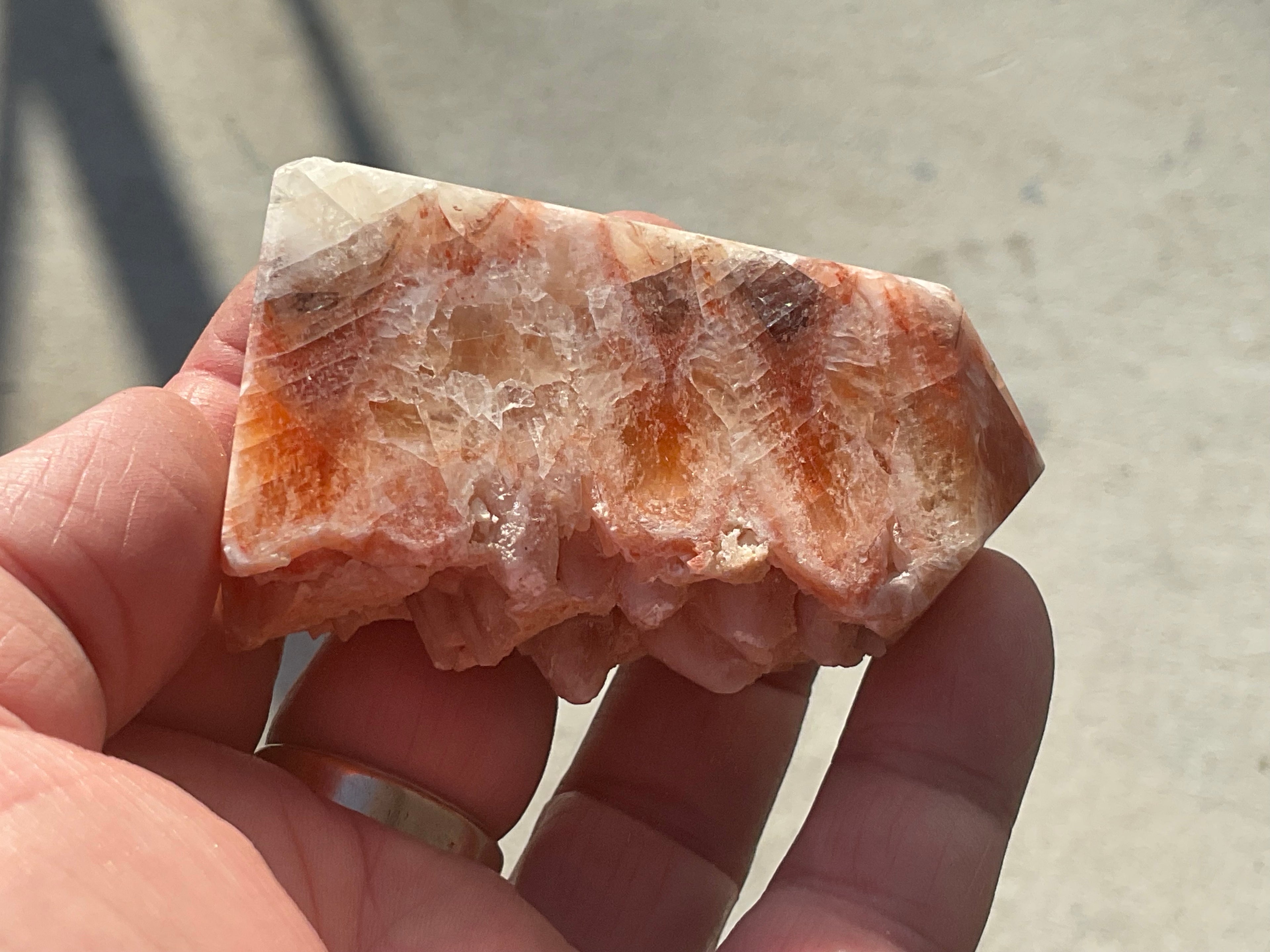 120g Orange Dog Tooth Calcite Generator 3B