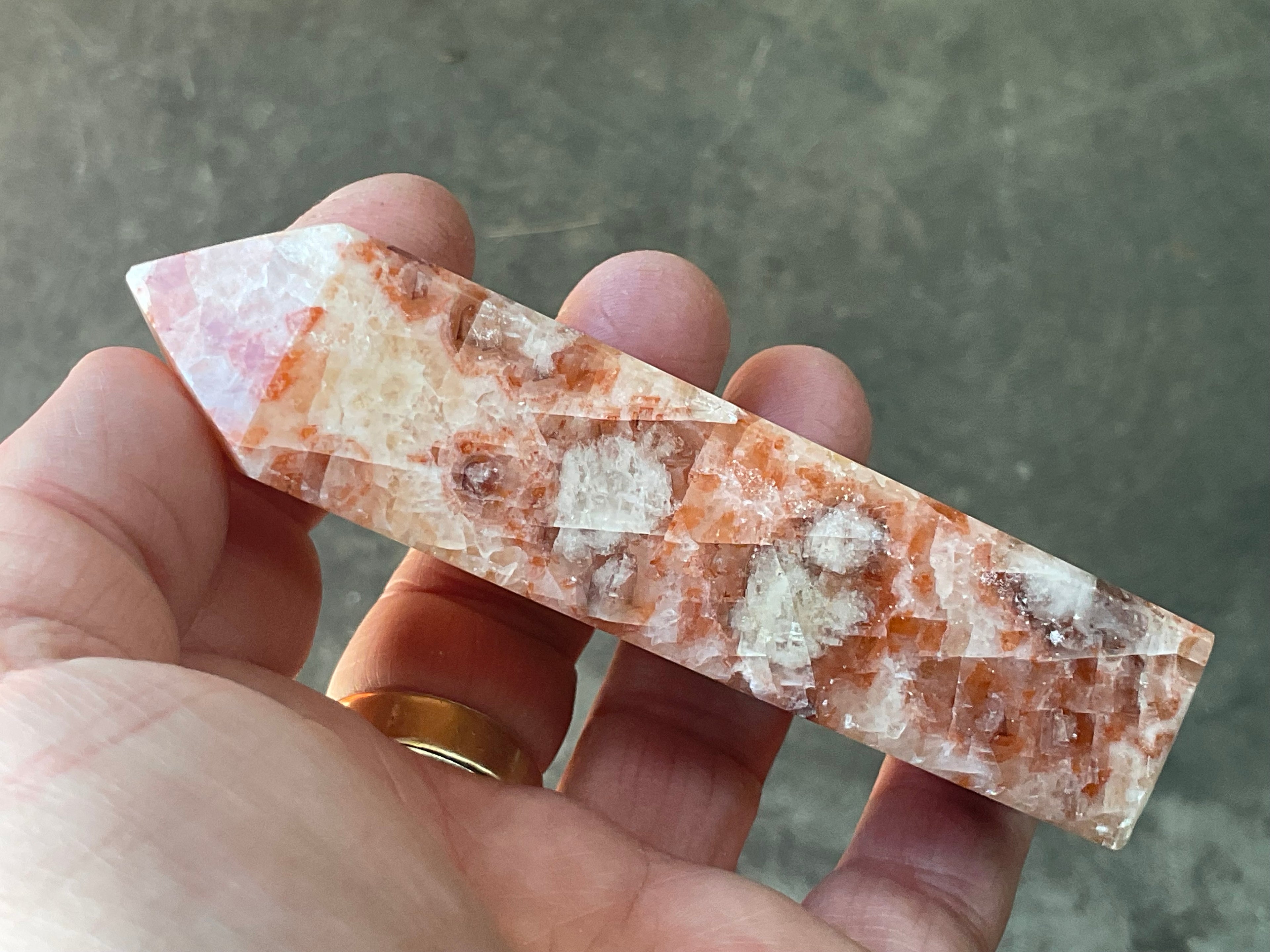 144g Orange Dog Tooth Calcite Generator 4B