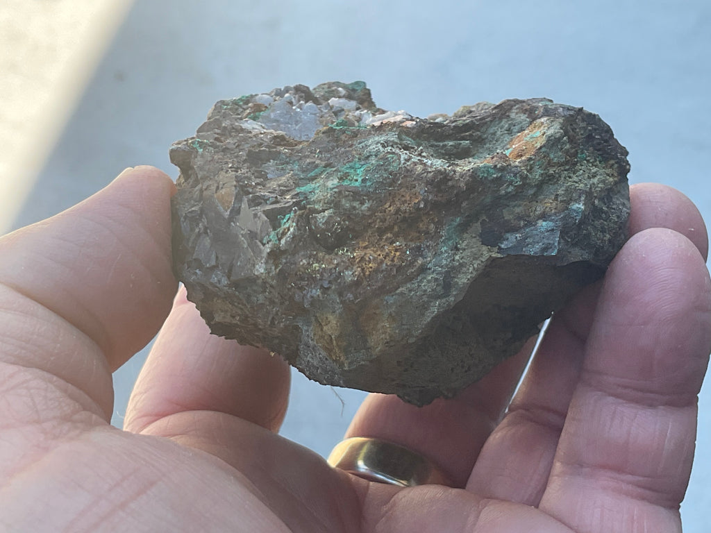 270g Malachite on Axinite (fe) with Chalcopyrite from Tasmania, Australia