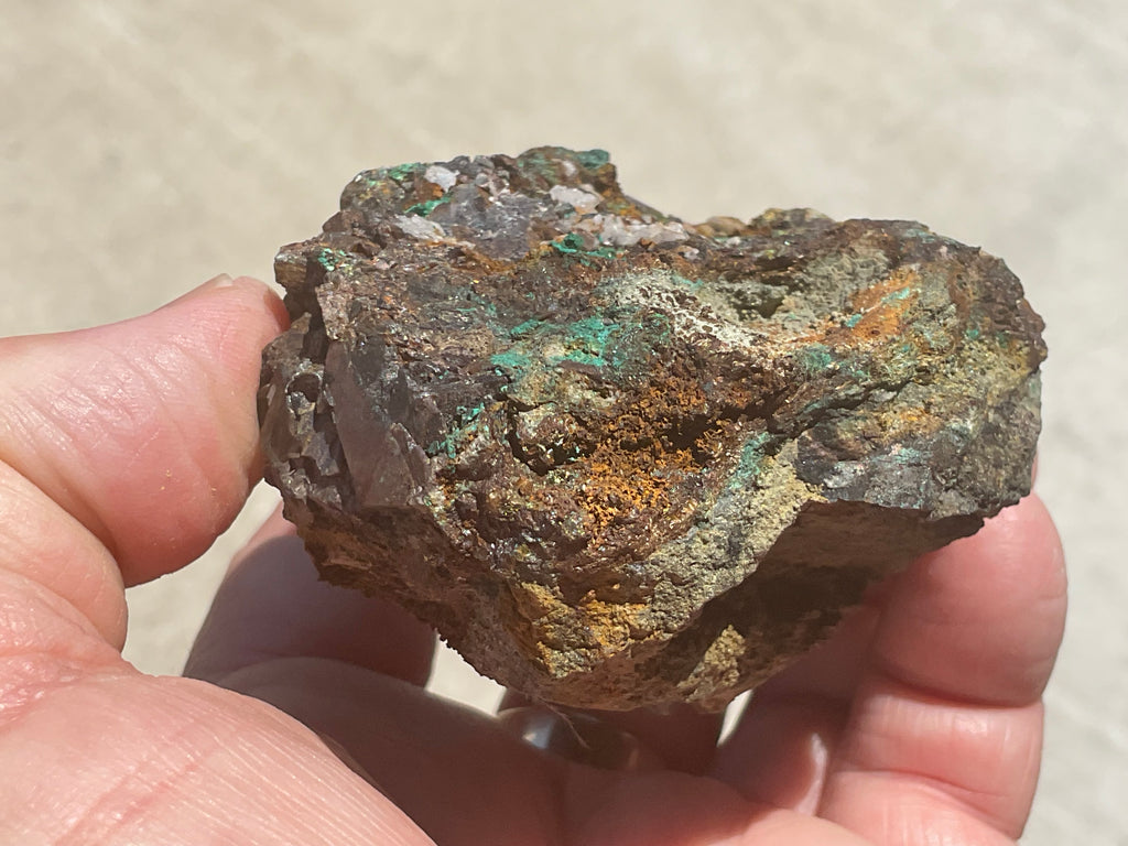 270g Malachite on Axinite (fe) with Chalcopyrite from Tasmania, Australia