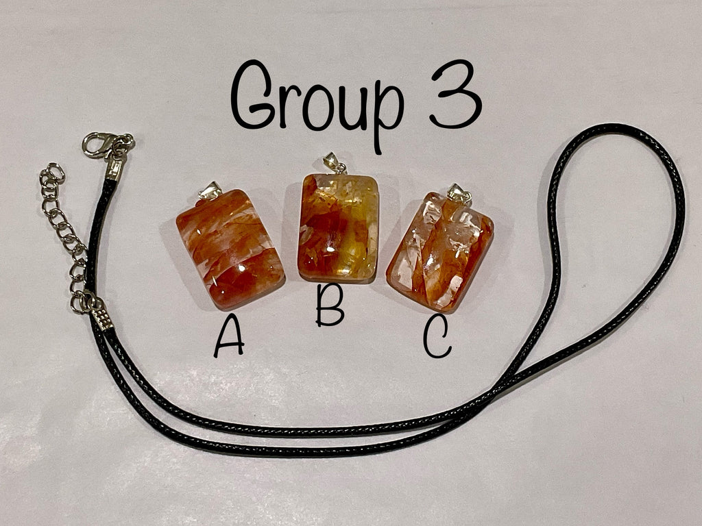 Fire Quartz Pillow Cabochon 3B