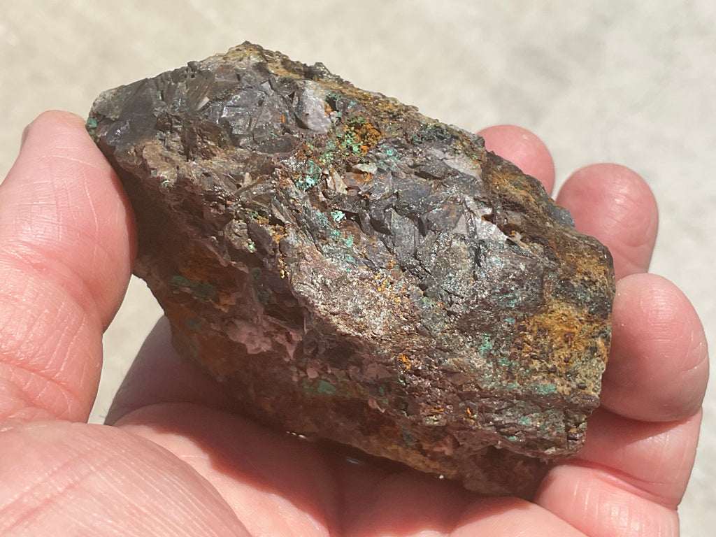 270g Malachite on Axinite (fe) with Chalcopyrite from Tasmania, Australia