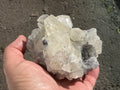 578g Large Diamond Calcite on Needle Quartz Specimen 3B from Fujian, China