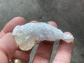 65g Large Diamond Calcite on Needle Quartz Specimen 1B from Fujian, China