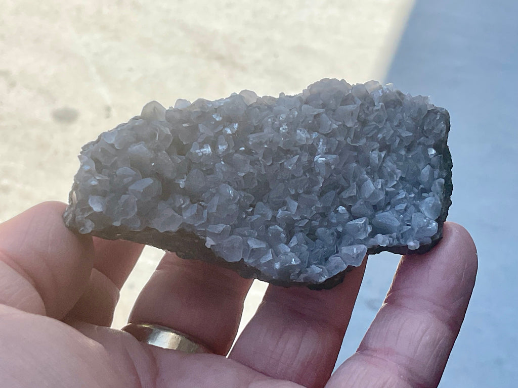 100g Calcite on Magnetite from the Kara Mine, Tasmania