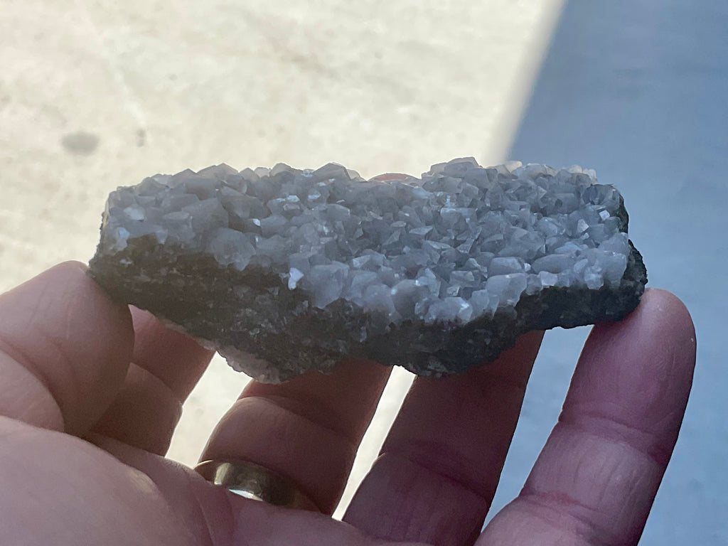 100g Calcite on Magnetite from the Kara Mine, Tasmania