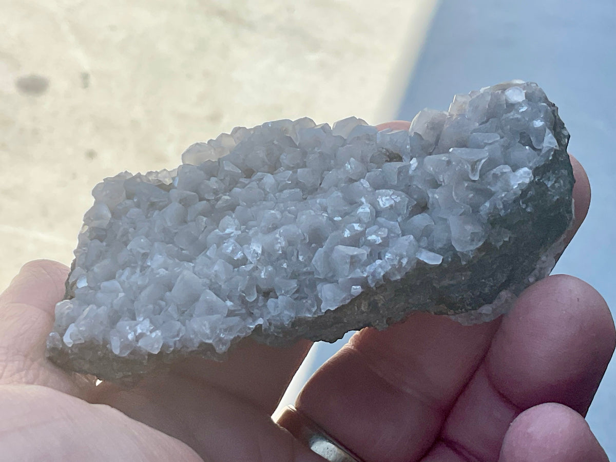 100g Calcite on Magnetite from the Kara Mine, Tasmania