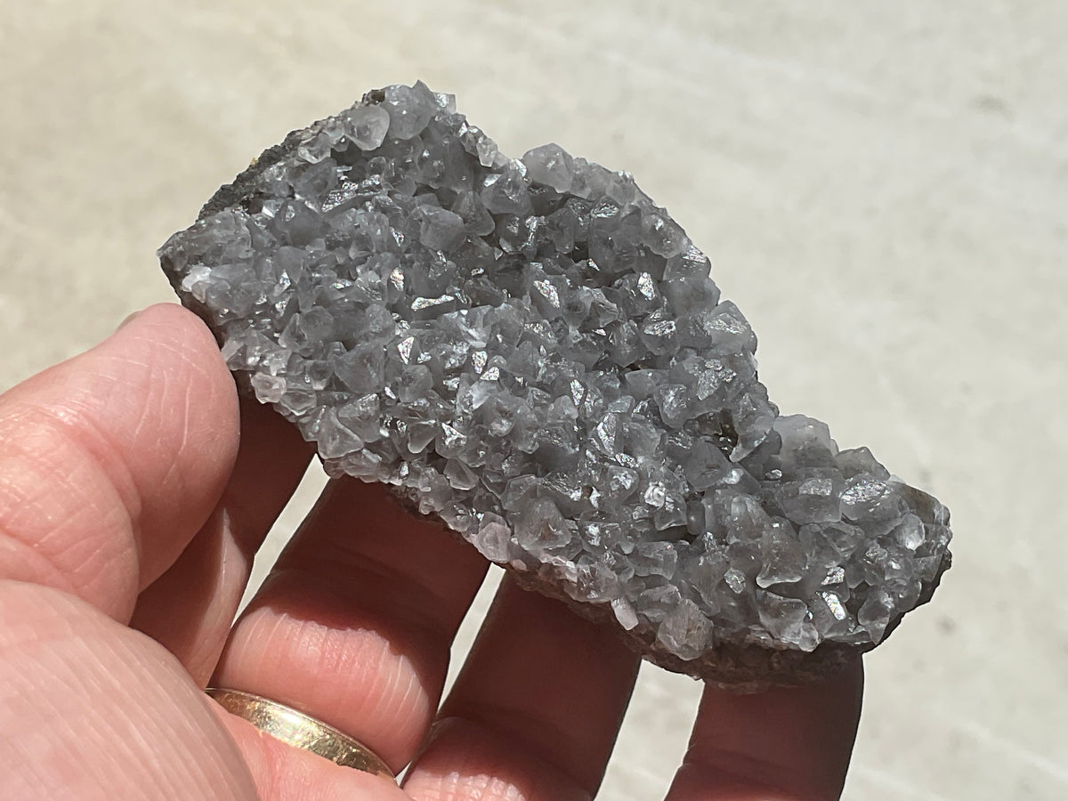 100g Calcite on Magnetite from the Kara Mine, Tasmania