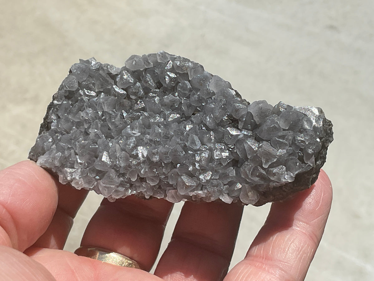 100g Calcite on Magnetite from the Kara Mine, Tasmania