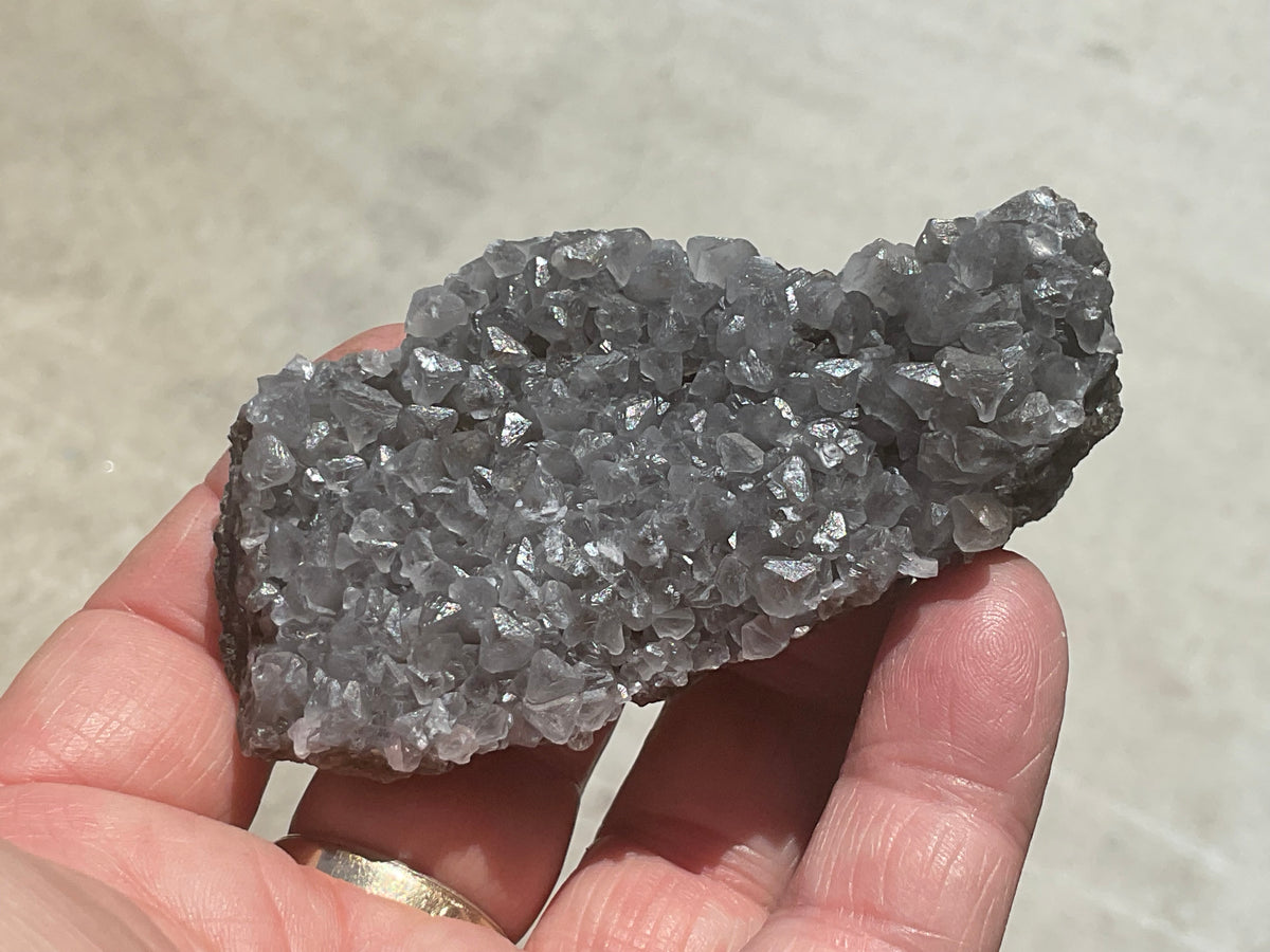 100g Calcite on Magnetite from the Kara Mine, Tasmania