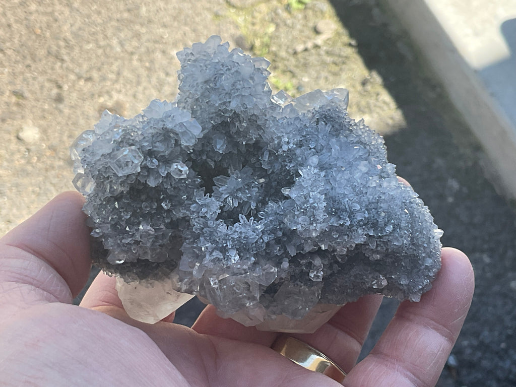 RESERVED FOR STEPH **376g Large Diamond Calcite on Quartz Specimen B from Fujian, China