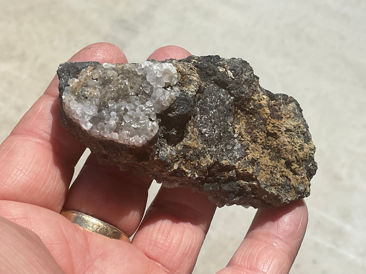 100g Calcite on Magnetite from the Kara Mine, Tasmania