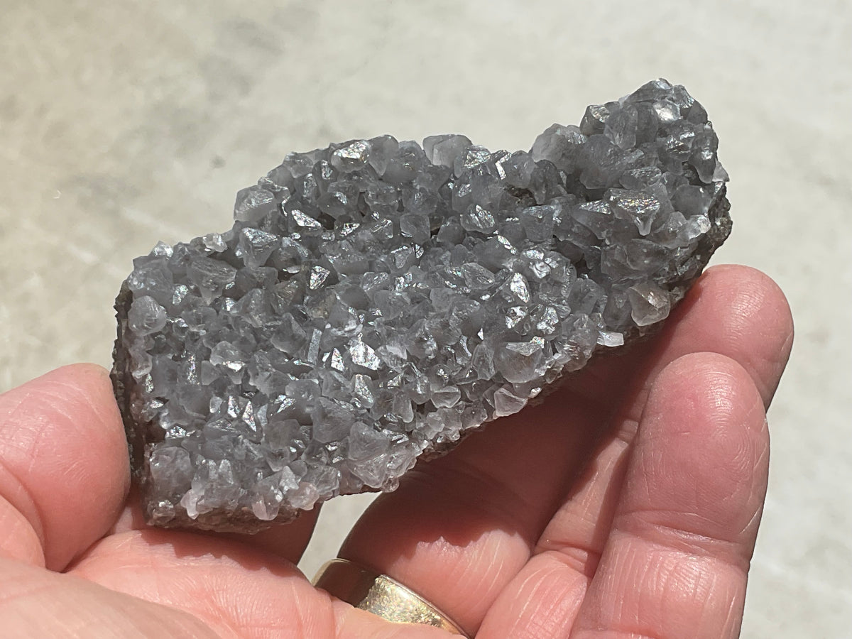 100g Calcite on Magnetite from the Kara Mine, Tasmania