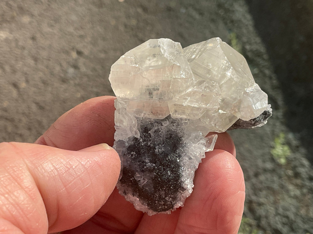 48g Large Diamond Calcite on Quartz Specimen 1A from Fujian, China