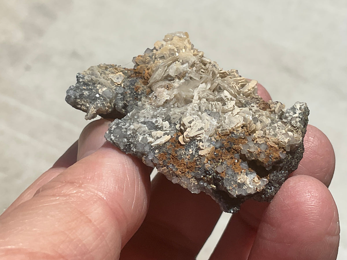 58g Calcite, Quartz and Magnetite Specimen 1 from the Kara Mine Tasmania