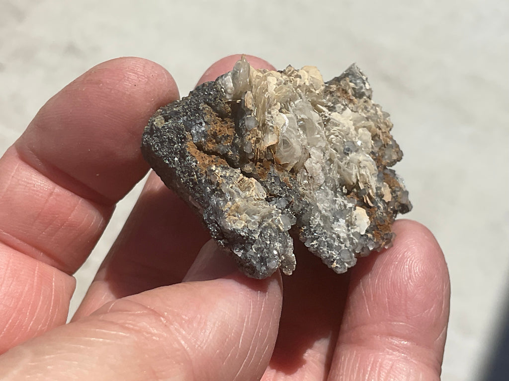 58g Calcite, Quartz and Magnetite Specimen 1 from the Kara Mine Tasmania