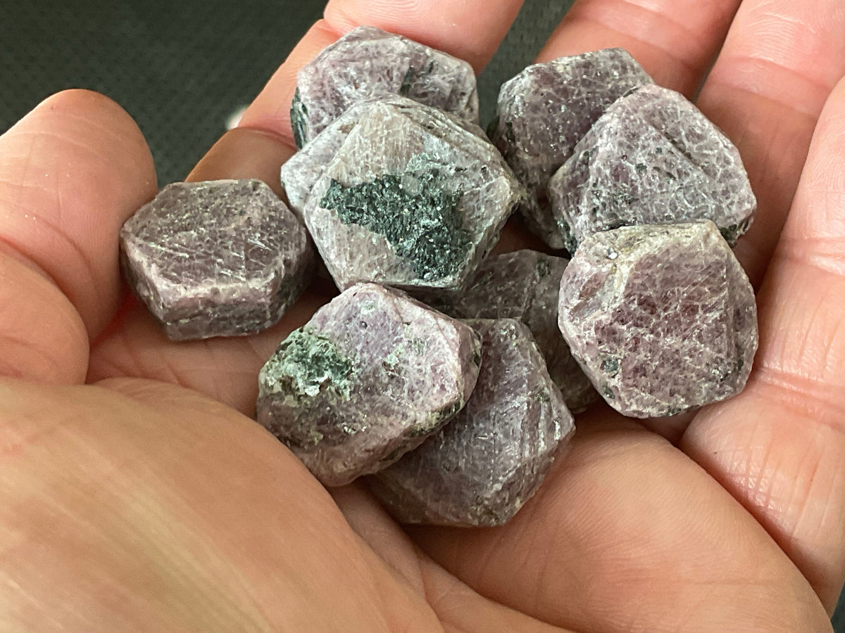 Small Corundum (Ruby) Slices with clear “Record Keepers”