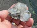 70g Large Diamond Calcite on Pyrite/Chalcedony on Druzy Quartz Matrix Speximen 2C from Fujian, China