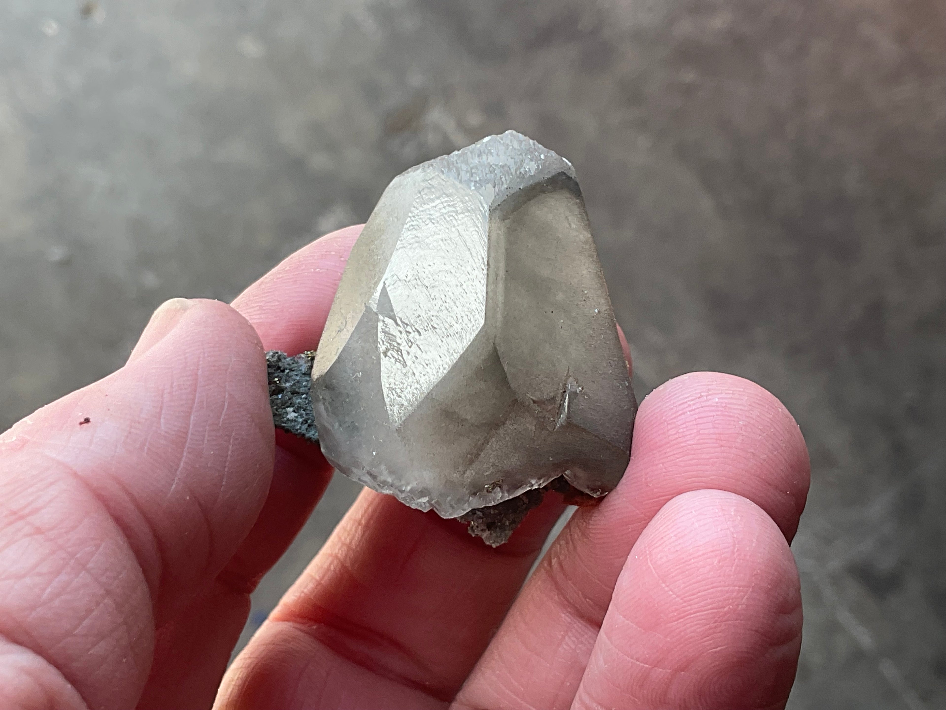 30g Large Diamond Calcite on Pyrite/Chalcedony on Druzy Quartz Matrix Specimen 1A from Fujian, China