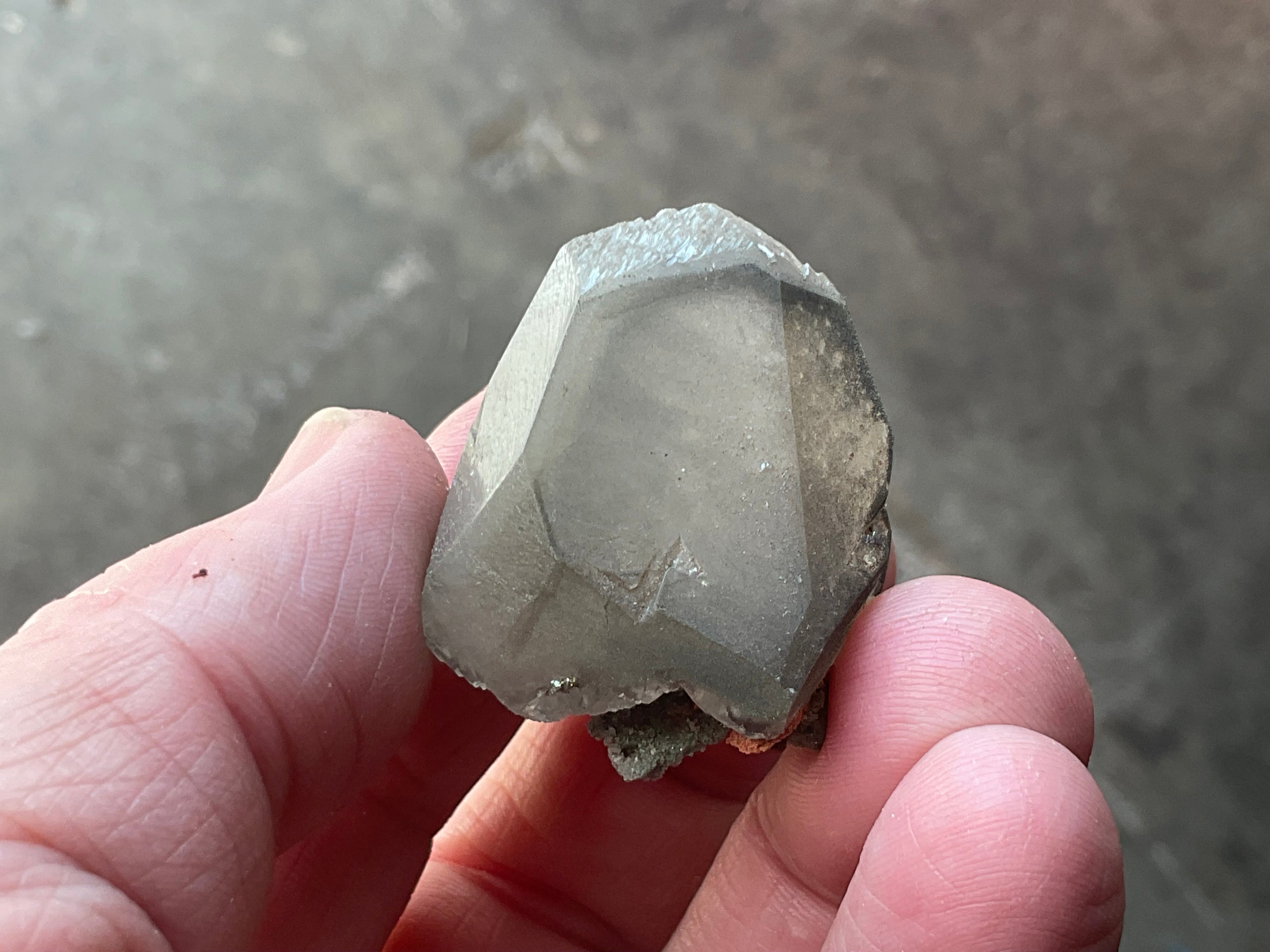 30g Large Diamond Calcite on Pyrite/Chalcedony on Druzy Quartz Matrix Specimen 1A from Fujian, China