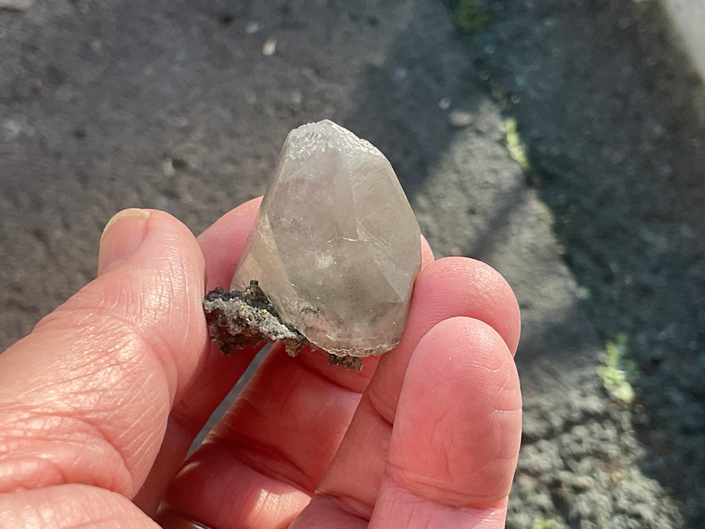 30g Large Diamond Calcite on Pyrite/Chalcedony on Druzy Quartz Matrix Specimen 1A from Fujian, China