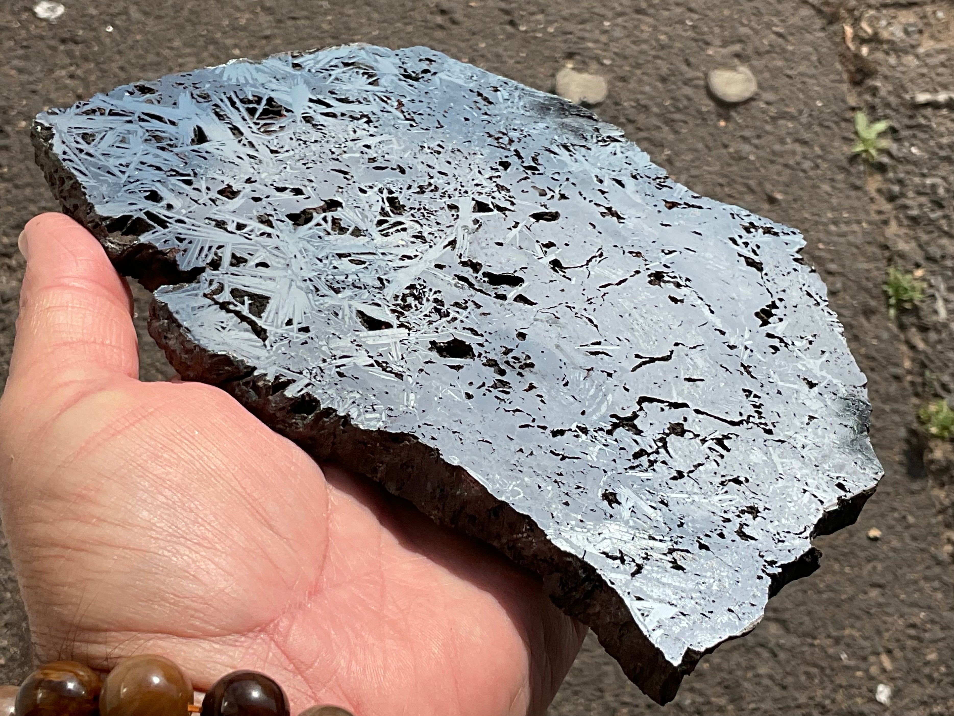 674g Polished Reticulated Hematite Slab B