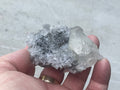 116g Large Diamond Calcite on Needle Quartz from Fujian, China A