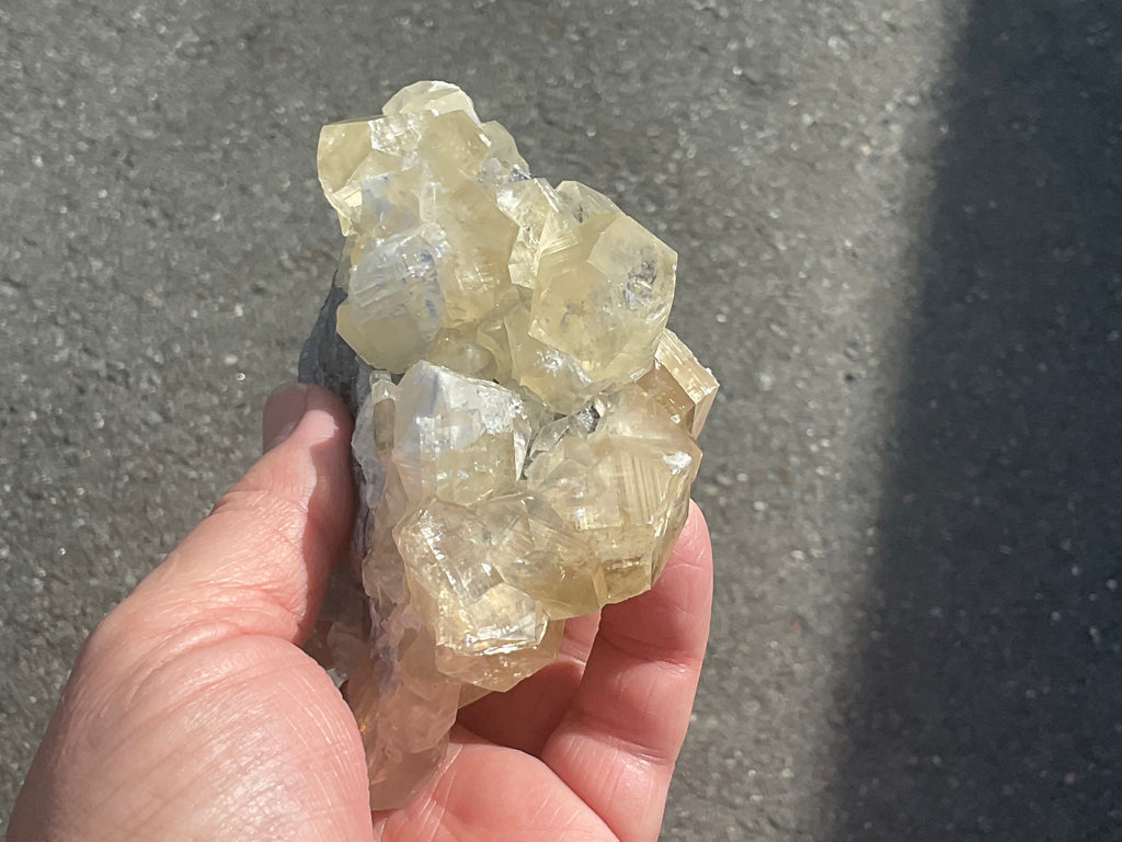 502g Diamond Calcite on Quartz Specimen B from Fujian, China