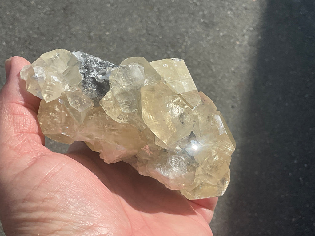 502g Diamond Calcite on Quartz Specimen B from Fujian, China