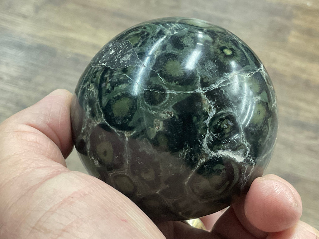 454g Kambaba Jasper Sphere 4A (Repaired)