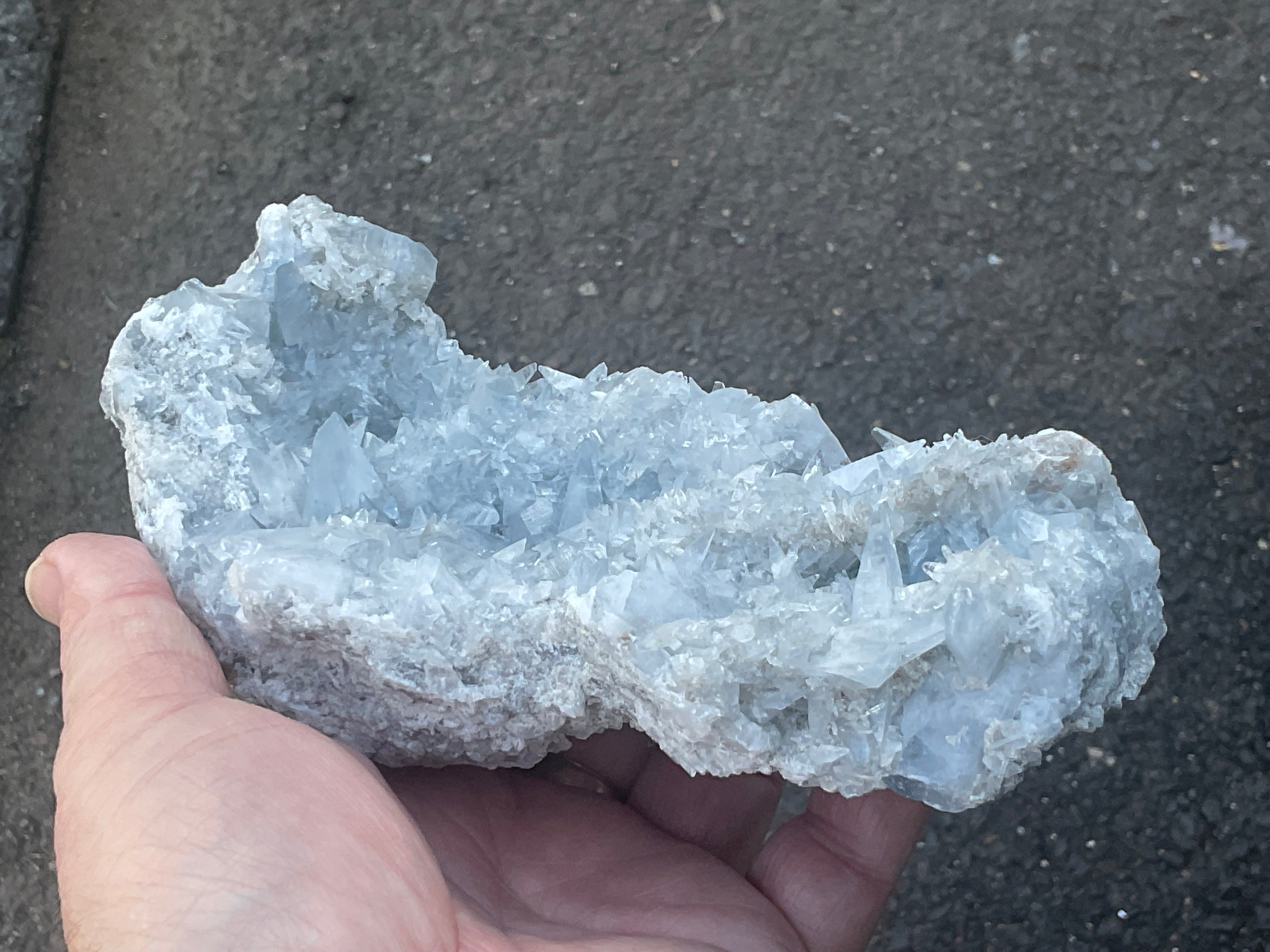 1055g Dog Tooth Celestine/Celestine Geode Specimen