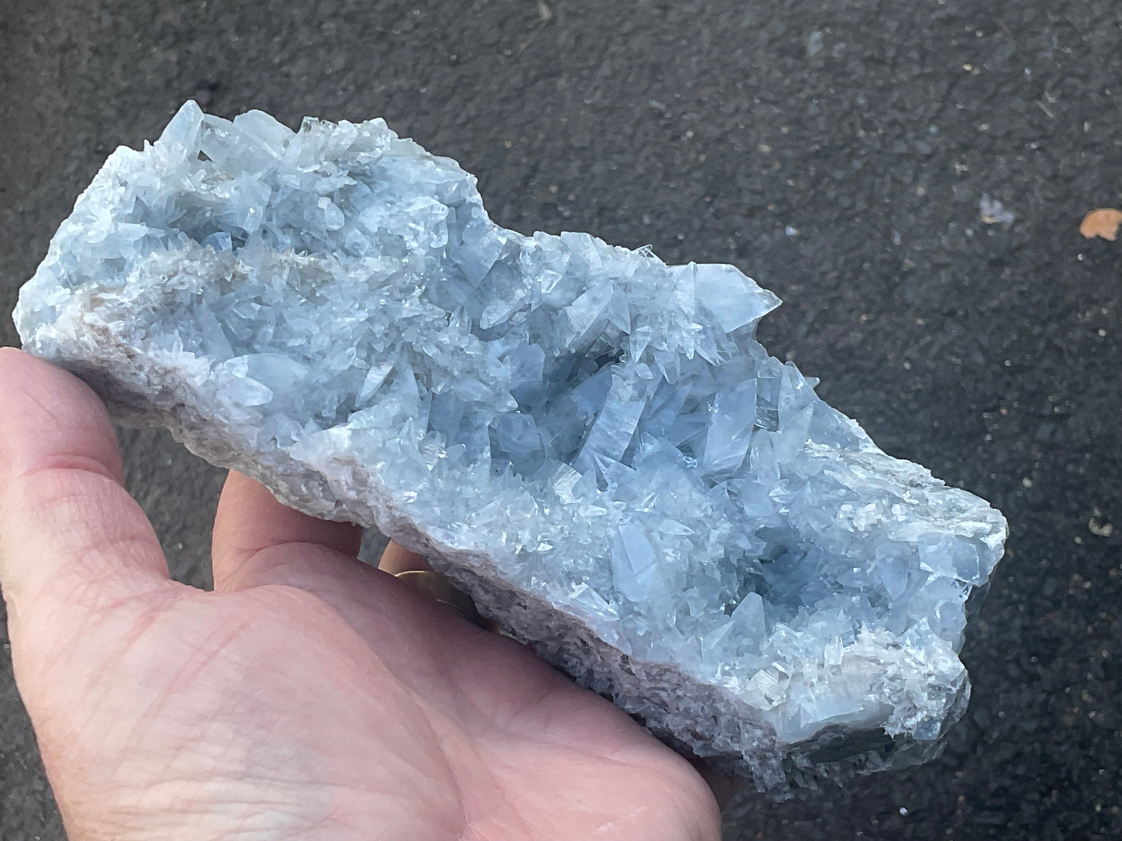 1055g Dog Tooth Celestine/Celestine Geode Specimen