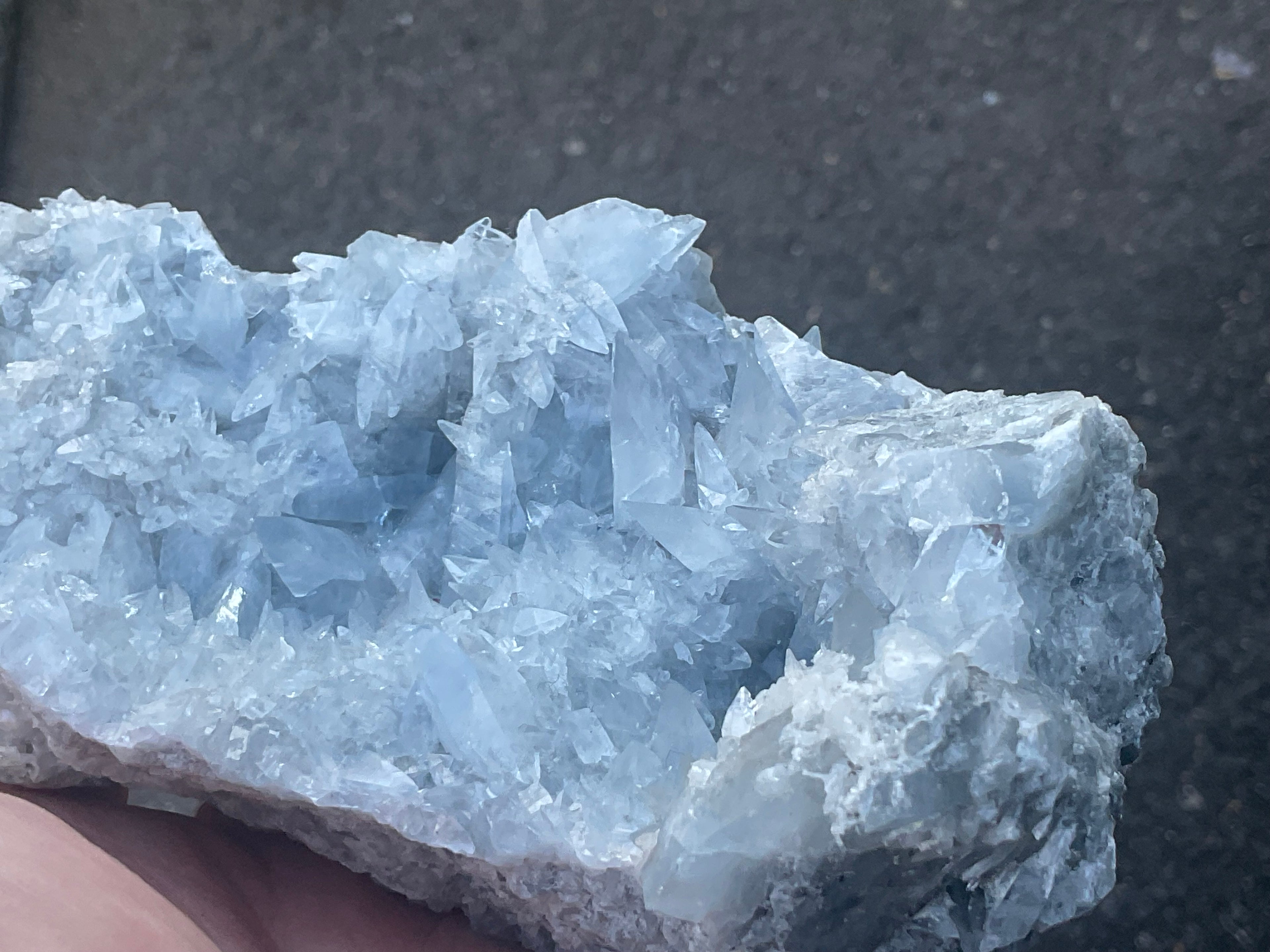 1055g Dog Tooth Celestine/Celestine Geode Specimen