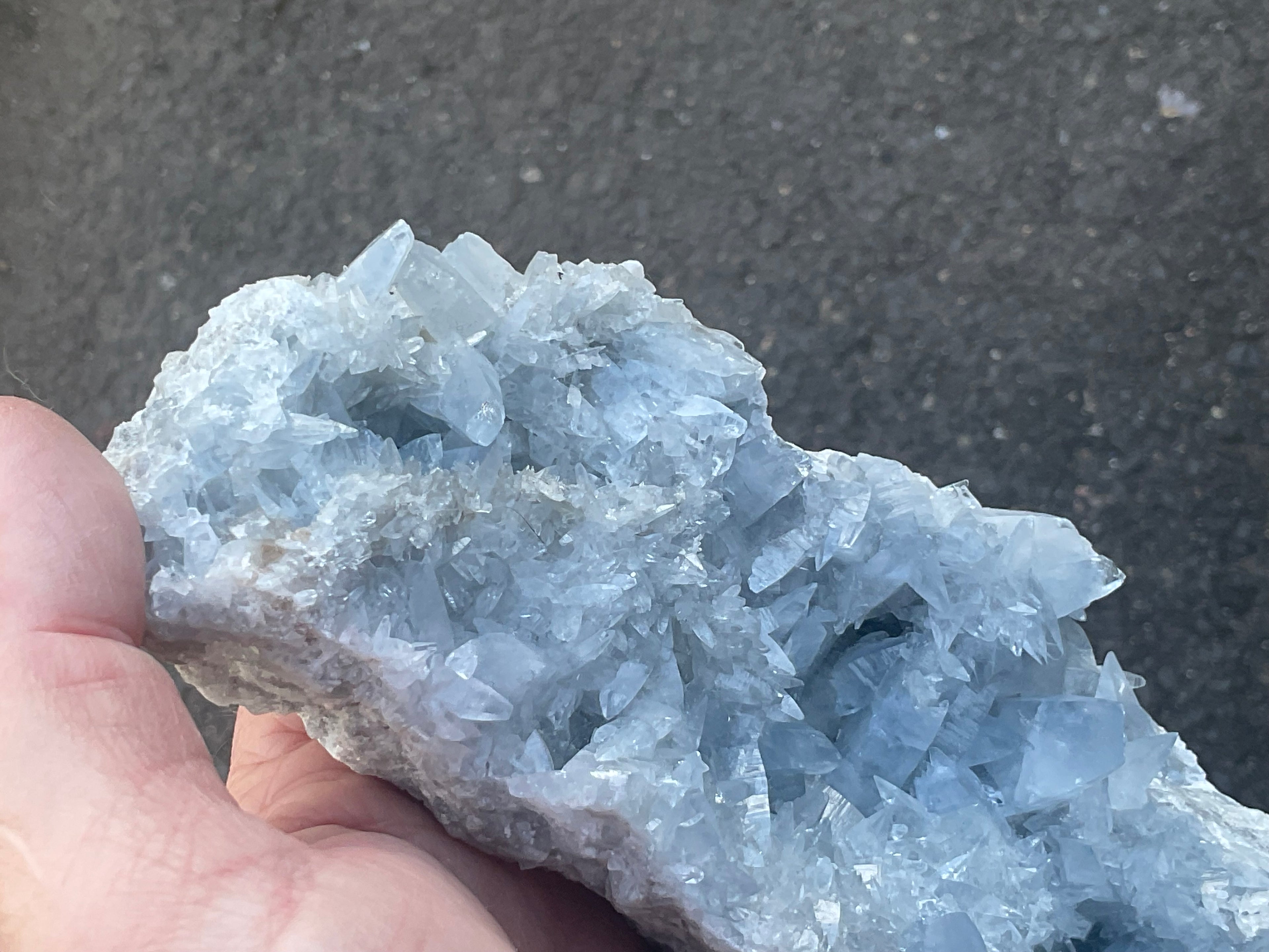 1055g Dog Tooth Celestine/Celestine Geode Specimen