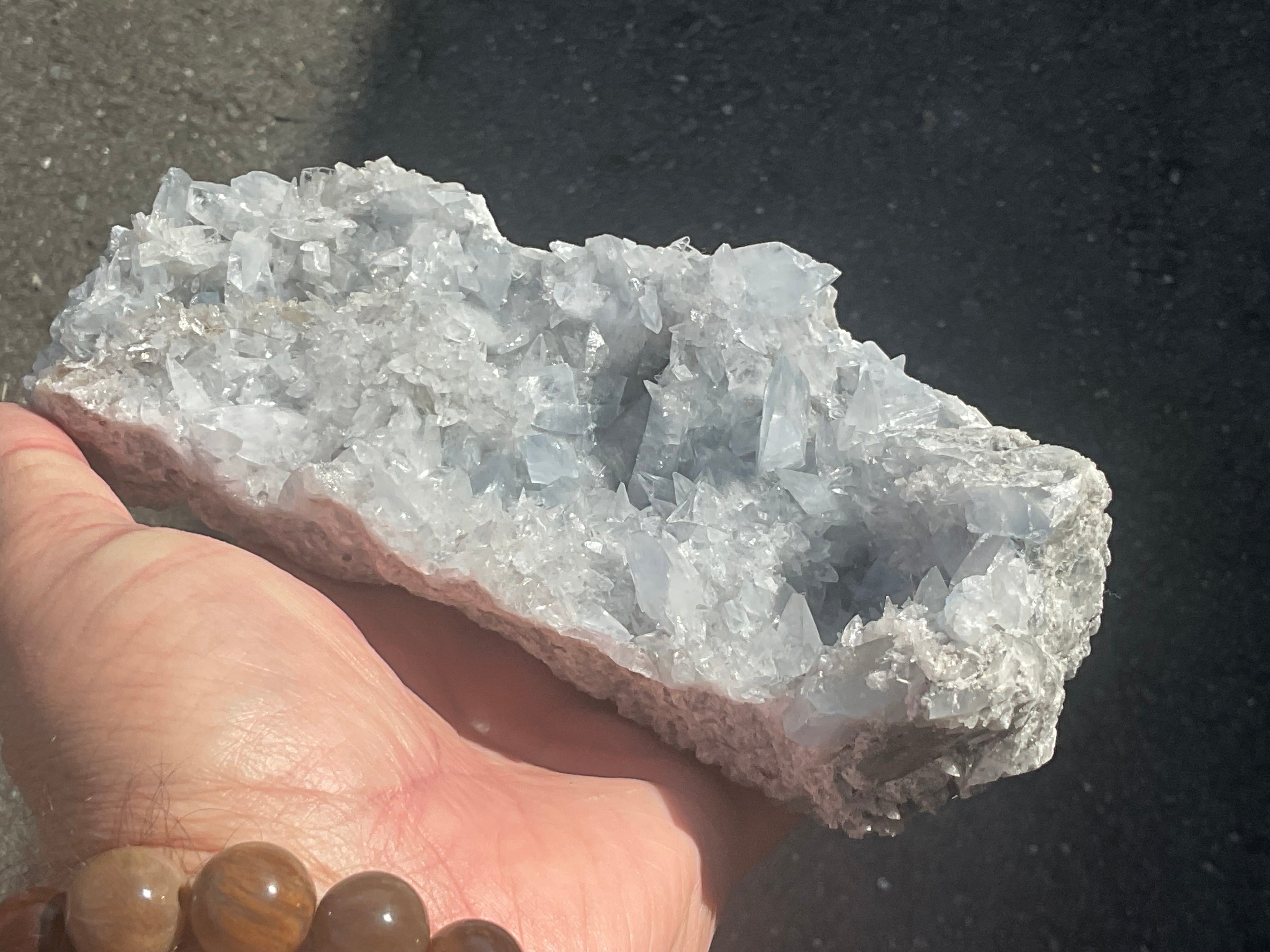 1055g Dog Tooth Celestine/Celestine Geode Specimen