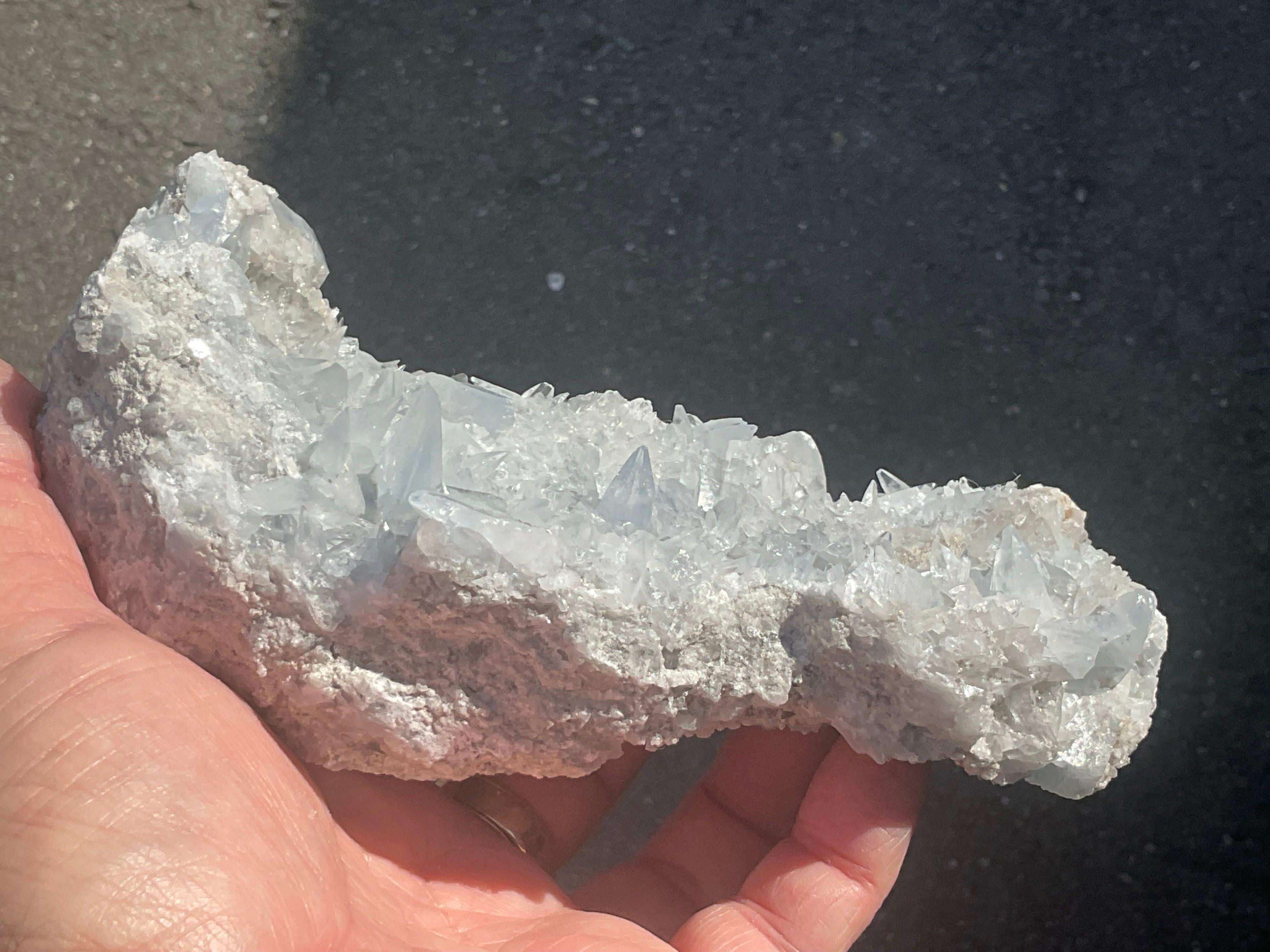 1055g Dog Tooth Celestine/Celestine Geode Specimen