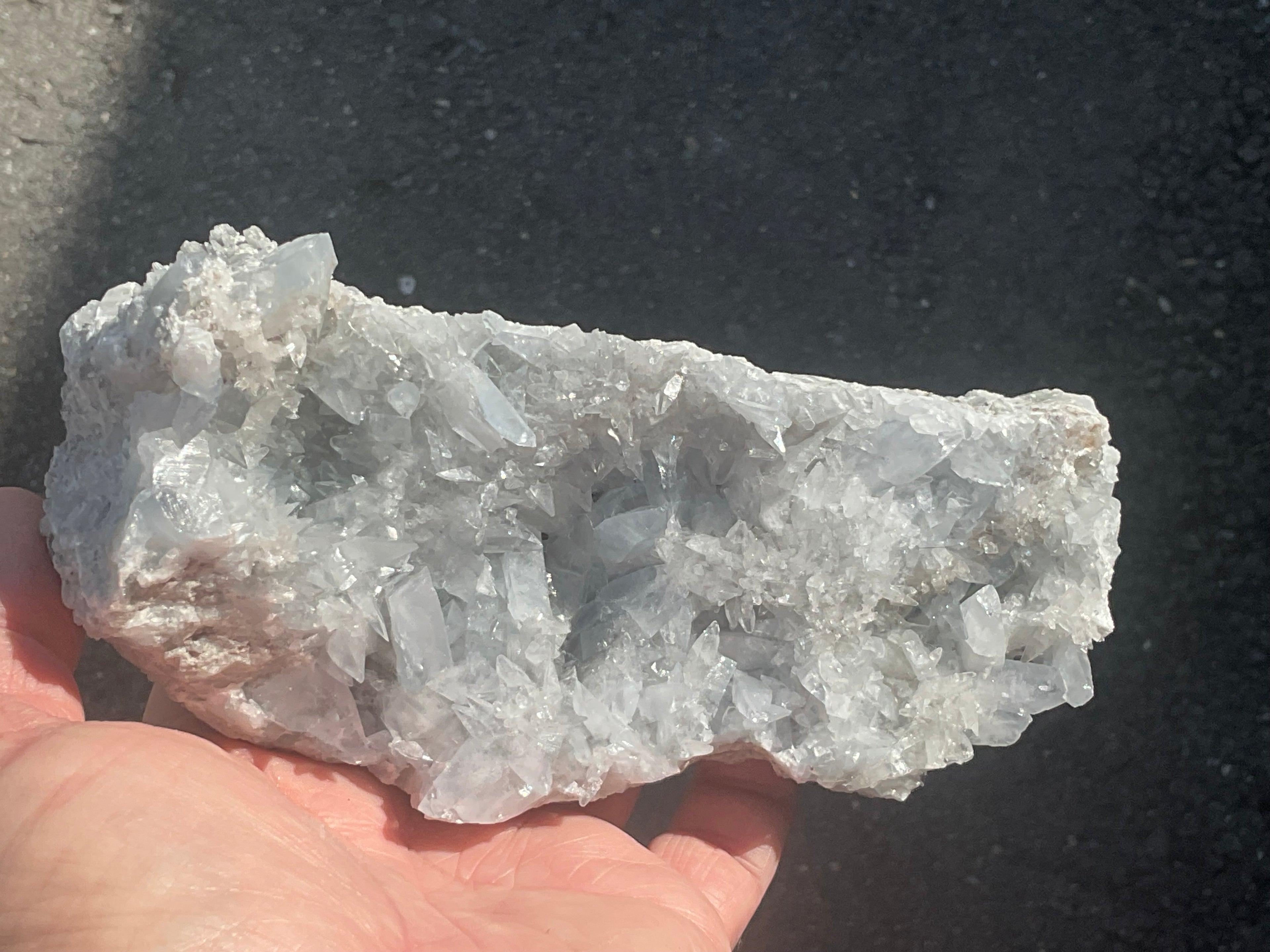 1055g Dog Tooth Celestine/Celestine Geode Specimen
