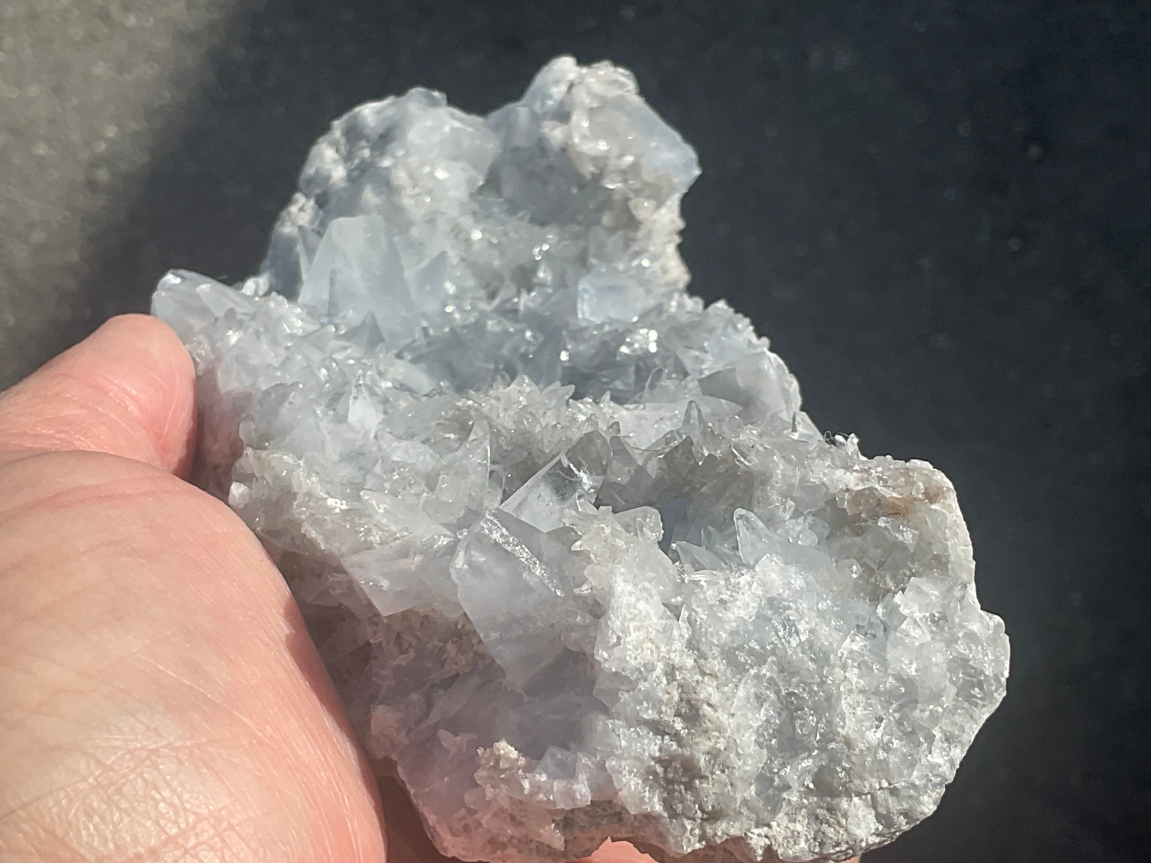 1055g Dog Tooth Celestine/Celestine Geode Specimen
