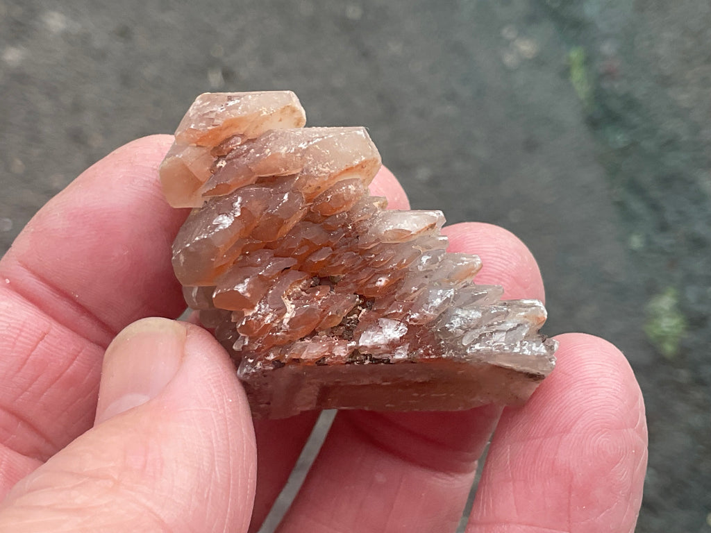 28g Red Pagoda Calcite Specimen 2C from Hubei,China