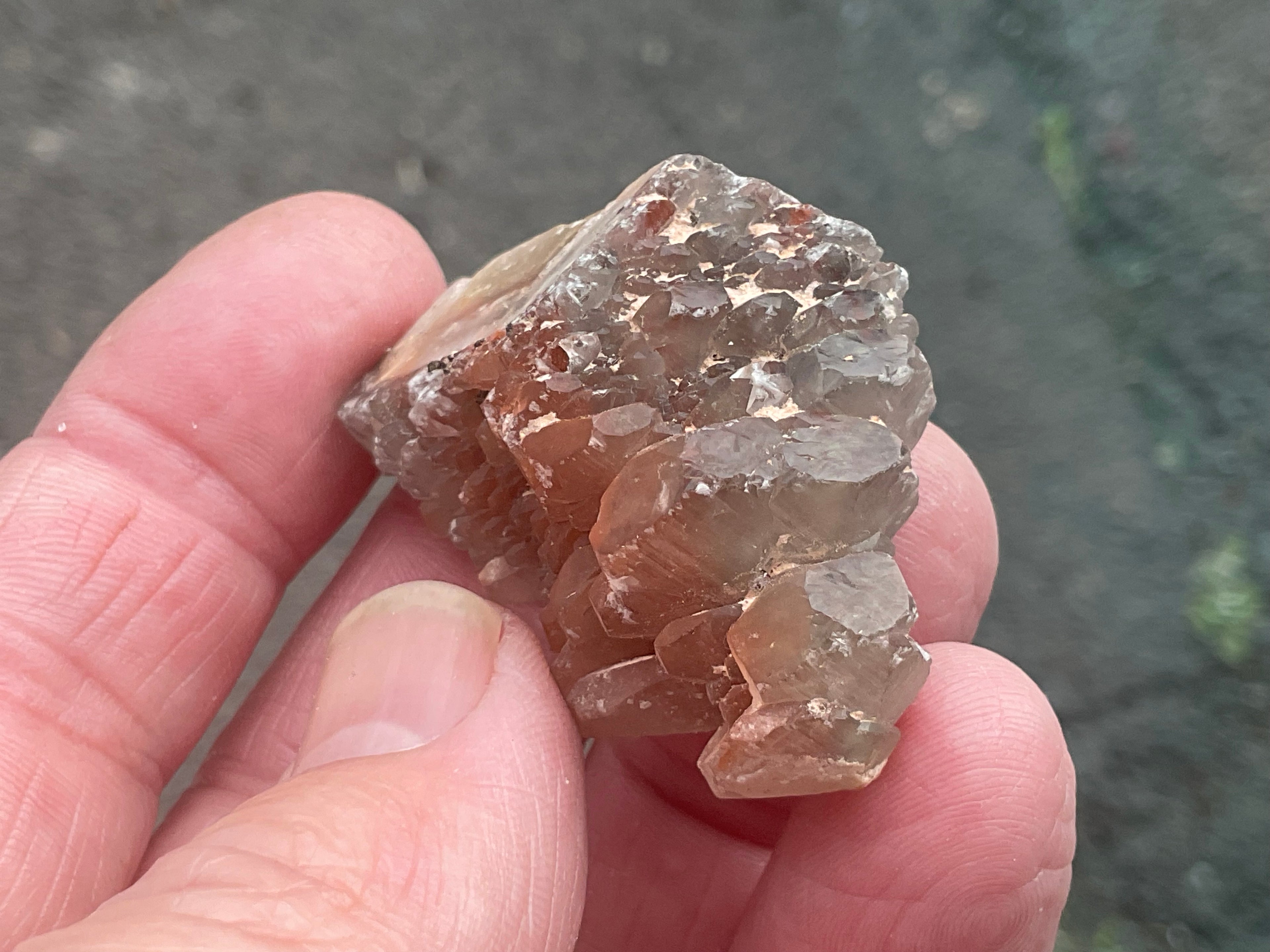28g Red Pagoda Calcite Specimen 2C from Hubei,China
