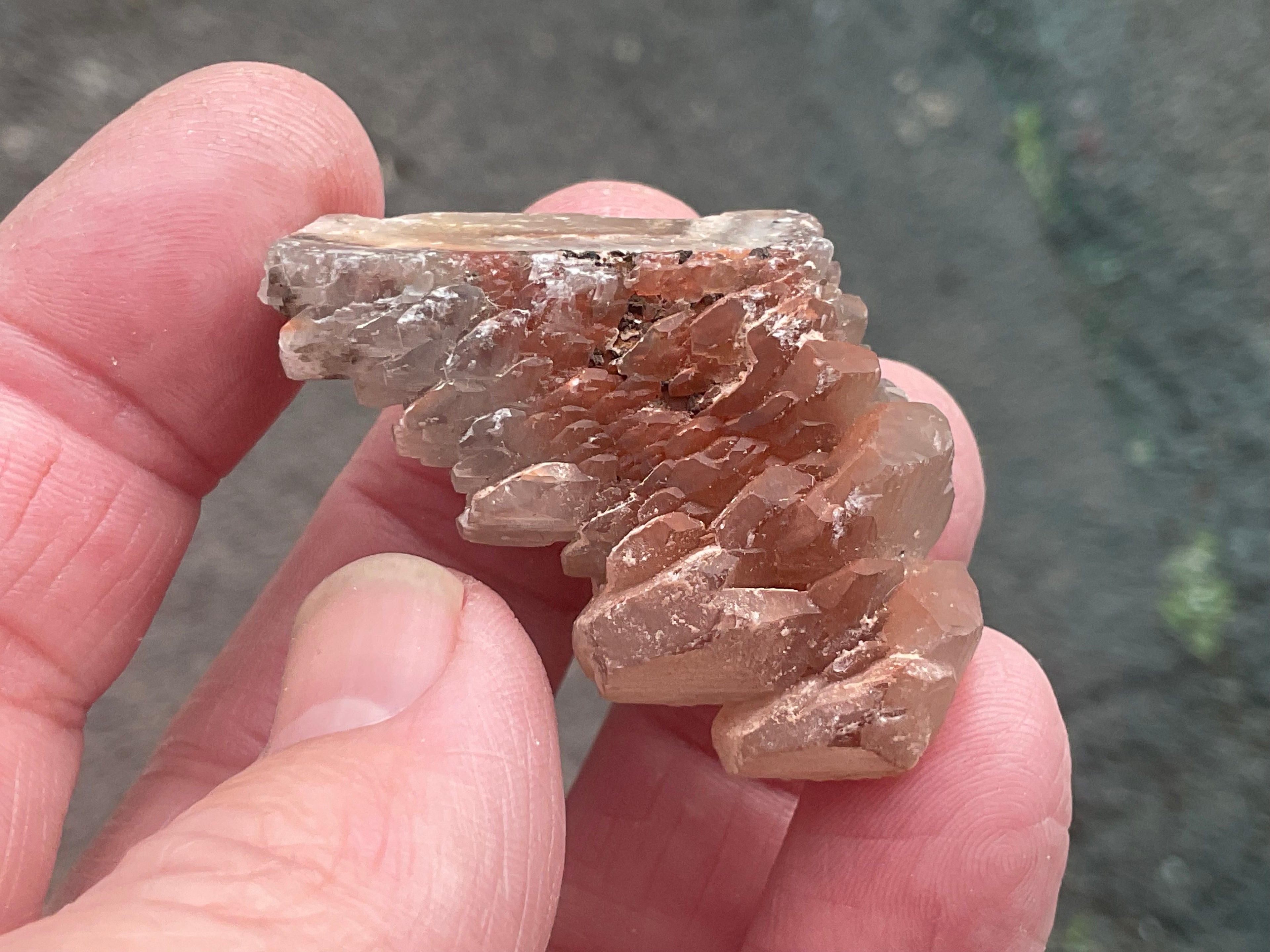 28g Red Pagoda Calcite Specimen 2C from Hubei,China