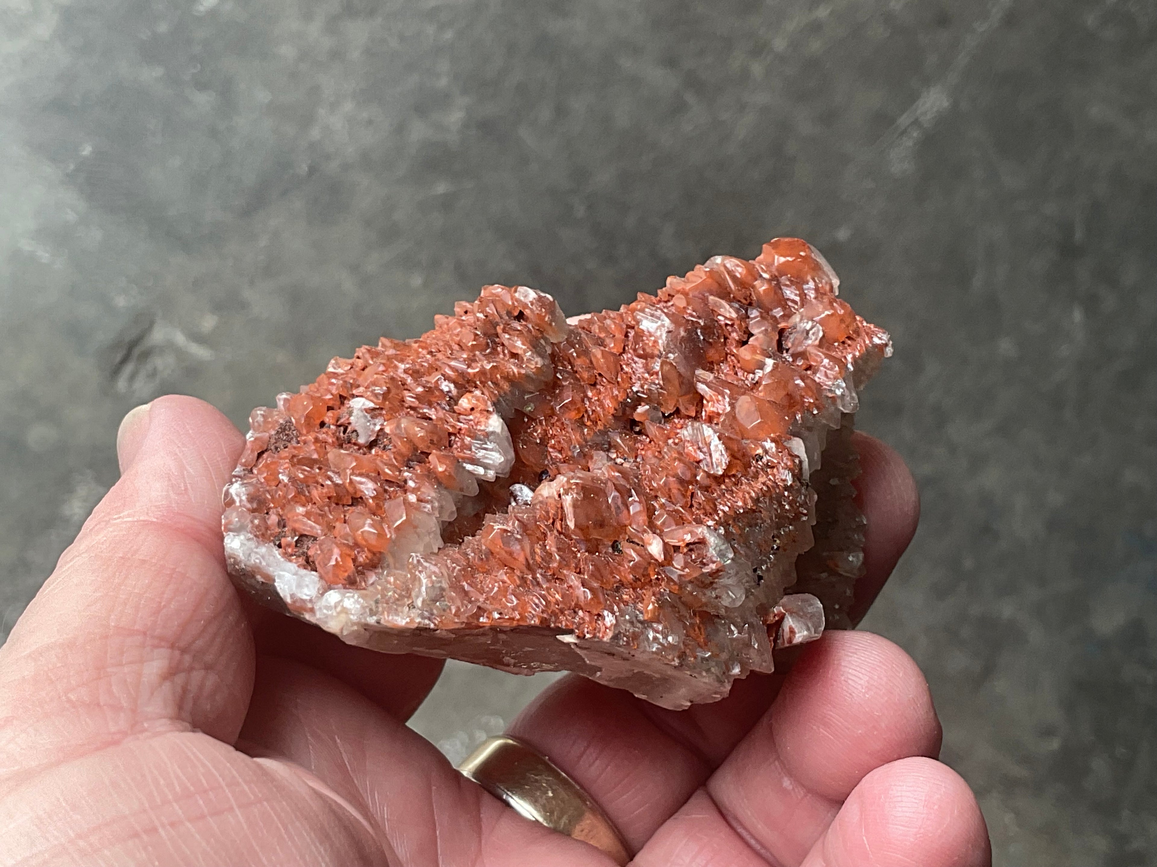 136g Red Pagoda Calcite Specimen 5C from Hubei, China